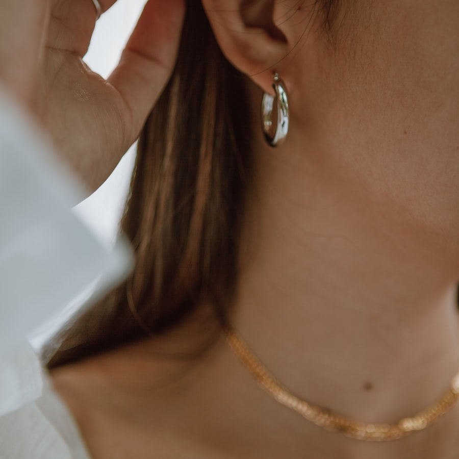 Hammered brass hoops