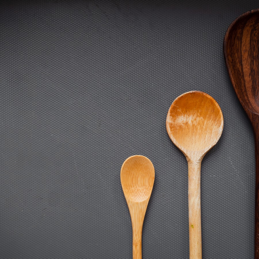 Hand-carved serving spoons (pair)