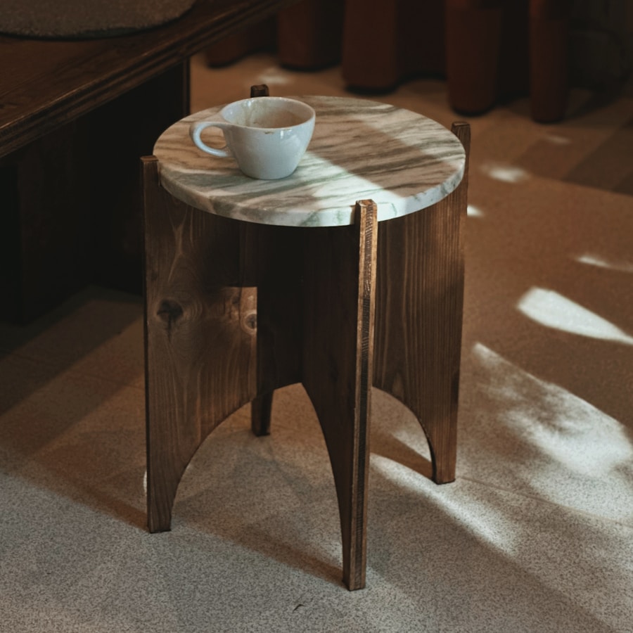 Side table — walnut