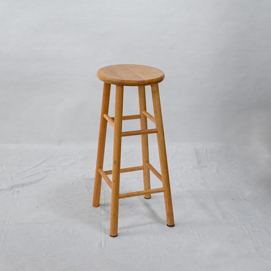 Turned stool — ash