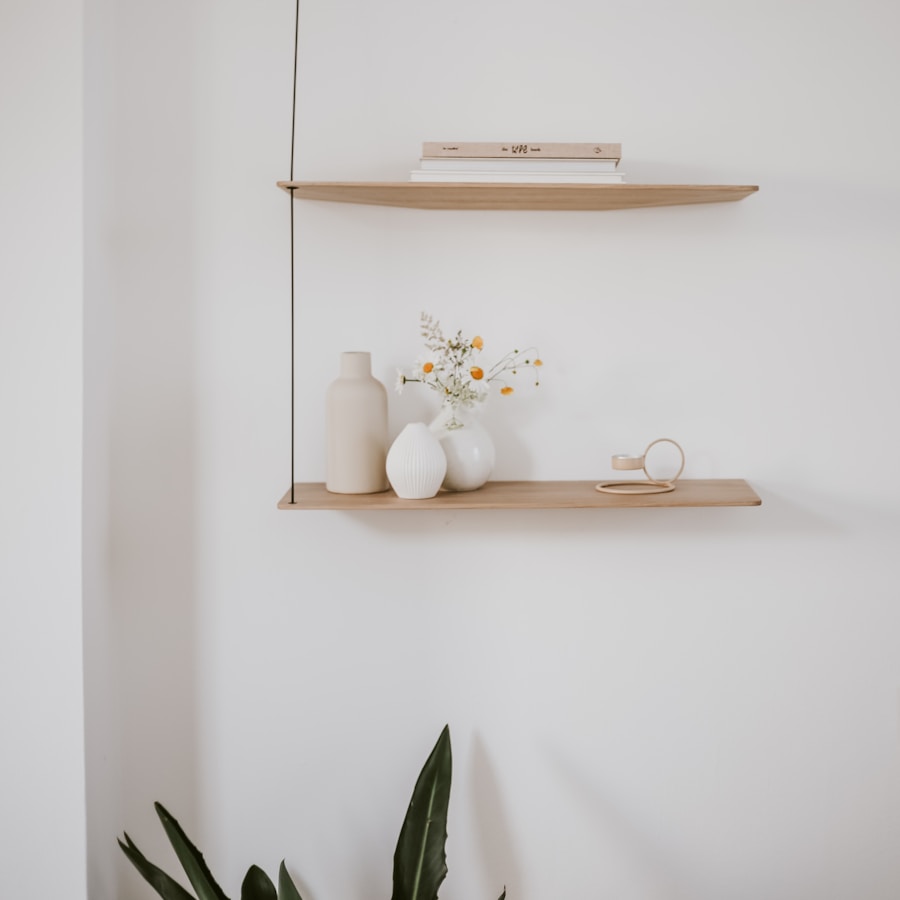 Wall shelf — walnut